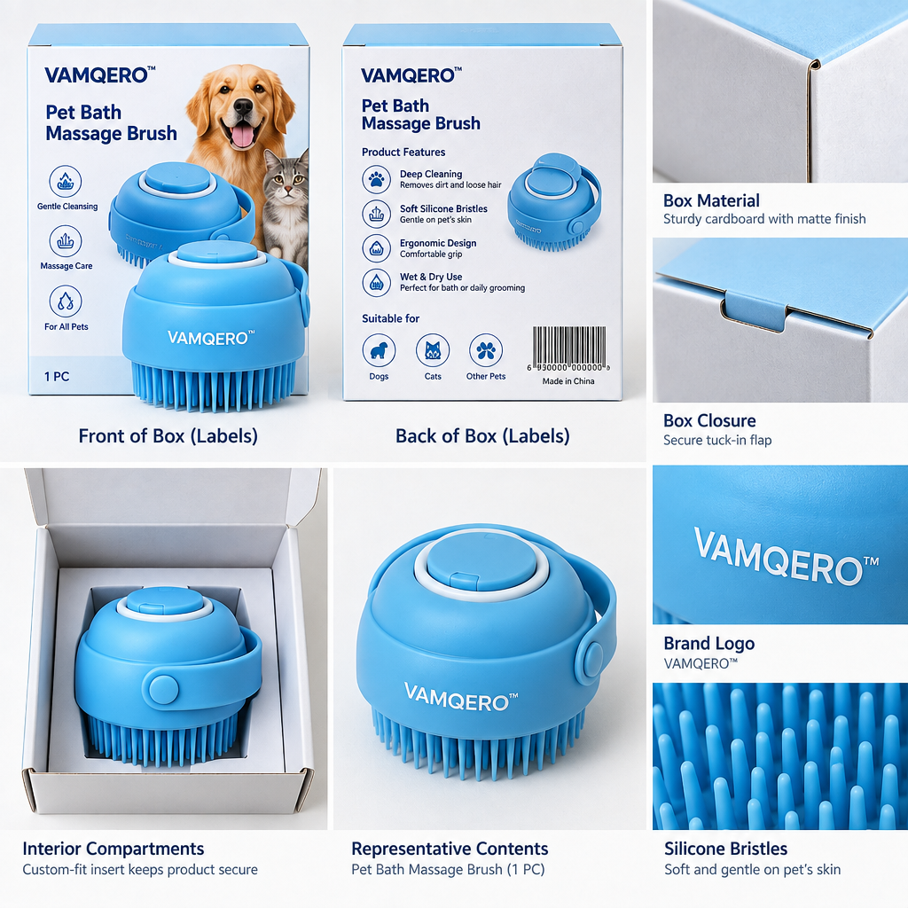 VAMQERO™ Pet Bath Massage Brush image 6