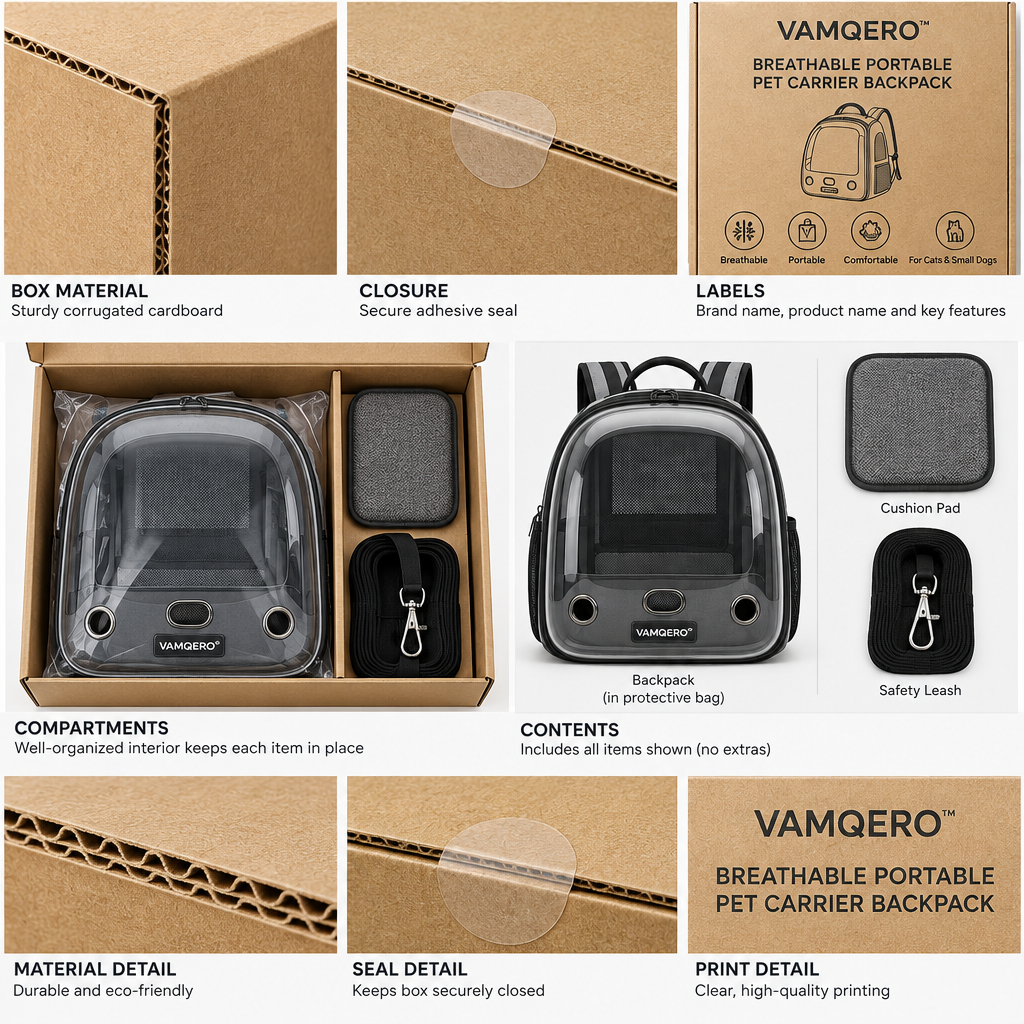 VAMQERO™ Breathable Portable Pet Carrier Backpack image 6